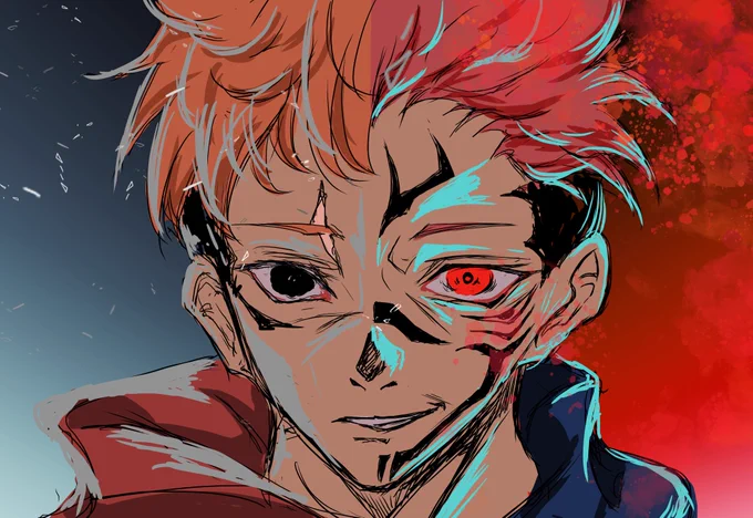 友人リクエストの虎杖・宿儺 #jujutsukaisen #呪術廻戦ファンアート