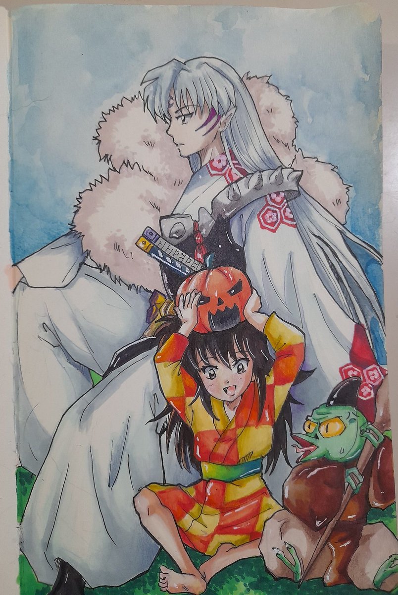 Por fin! He terminado! #hanyonoyashahime #sessrin #SessRin #fanart #半妖の夜叉袋 #Inuyasha