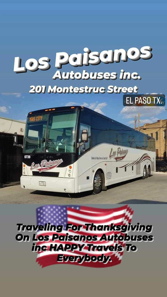 EmilioMuro2's tweet photo. @EmilioMuro2 Ready For Thanksgiving if your Going To Travel On Los Paisanos Buses 🇺🇲 HAPPY Travel To Everybody. 😊👍 https://t.co/pOECWaTgfK
