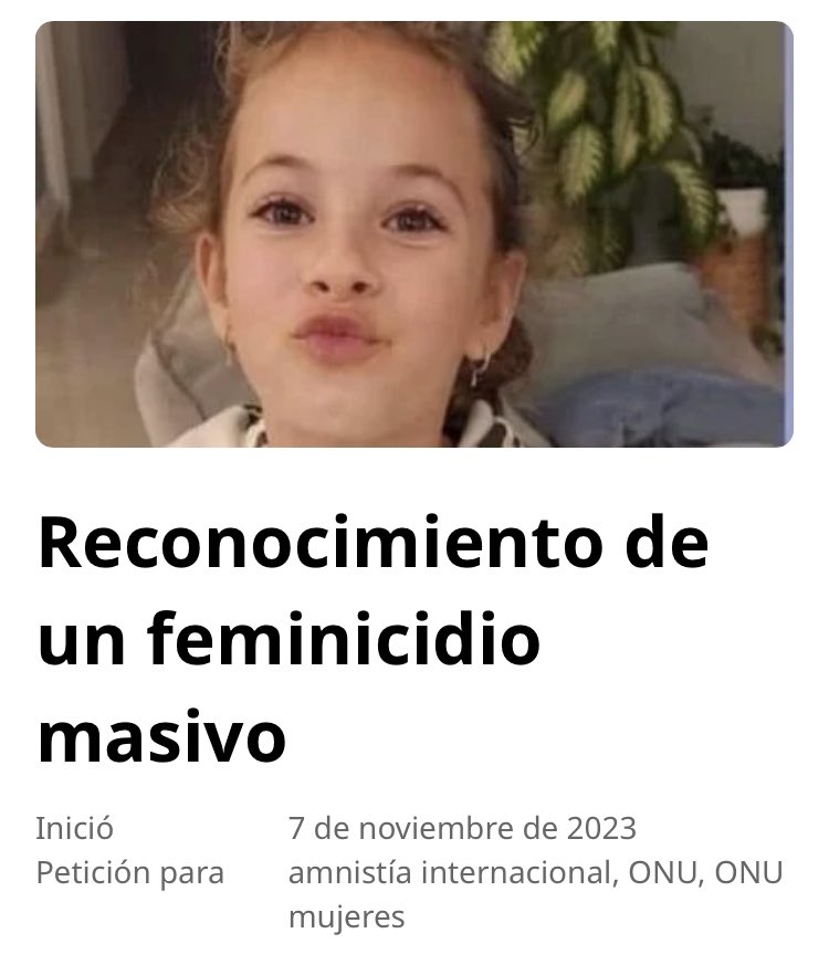 La asociación Paroles de Femmes hace un llamamiento a las feministas Muchos civiles murieron pero las mujeres no fueron asesinadas de la misma manera que los demás. La violencia contra ellas corresponde al término “Feminicidio Masivo”.

Firma chng.it/HBPTpGVH <a href="/Change_Mex/">Change.org México</a>
