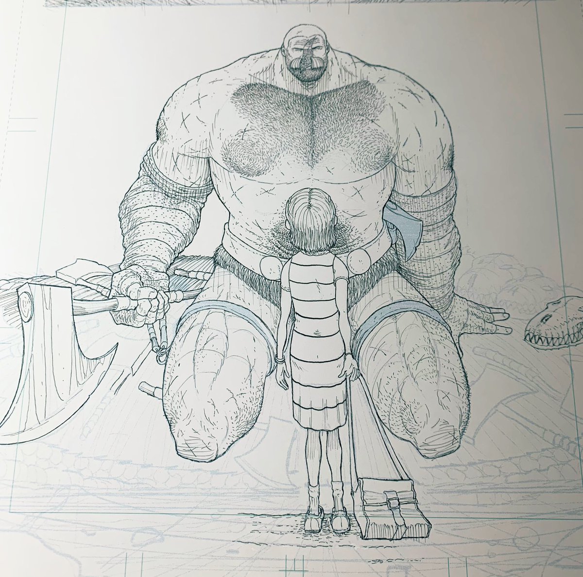 NickPitarra's tweet image. Late Night inking WIP…
