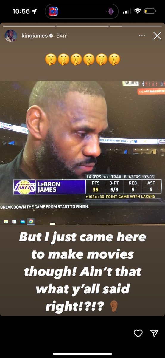 LeBron James on IG 👀