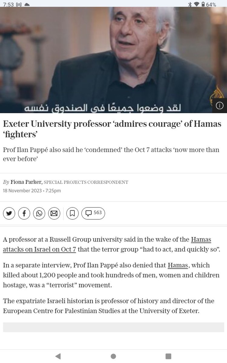 No wonder so many gullible students are out protesting and unwittingly supporting terrorists. A whole generation has been totally indoctrinated by left-wing teachers and academics.
telegraph.co.uk/news/2023/11/1…