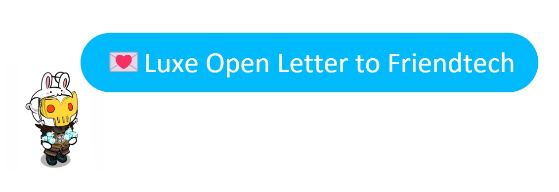 luxetheluxe's tweet photo. An Open Letter to @friendtech and Its Global Community,

In the past days, we've observed a significant selloff in the Friendtech ecosystem, leading to a notable 10% drop in TVL. While some attribute this to actions by @Cbb0fe, I believe the root cause lies deeper. It's the reaction of those lurking in the shadows, using such events as a pretext to hastily exit the platform.

What perplexes me is the community's response to the recent exciting updates from FT – the Global Feed, Posts, and Vote system. Instead of embracing these changes, we've seen a retreat. It's essential to remember that we are part of a beta phase, a critical period of trial and error, experimentation, and refinement. Removing features like trade comments isn't a step back; it's a recalibration for a better user experience. This iterative process is crucial for the platform's evolution and our collective goal of mass adoption.

Communication from the FT team regarding feature updates could be more proactive, I concede. However, the addition and subtraction of features during this beta phase are essential steps towards realizing a more robust and user-friendly platform.

My message to the Friendtech community is one of resilience and unity. Building genuine connections within this ecosystem requires trust, reputation, and integrity. Once broken, these bonds are not easily mended. I remain committed to Friendtech, not looking to migrate or shift blame. Our focus should be on collaboration, offering constructive feedback and ideas that could guide the FT team and @0xRacerAlt in enhancing the platform.

To those who feel disheartened or are considering leaving – now is not the time to falter. For those with resources, it's an opportune moment to invest. For those seeking to maximize their points, buying the dip could be a wise decision. Remember, every storm passes, and what remains is the strength and unity of those who weathered it together.

I am here to stay and will continue to support and grow with Friendtech. My door (or rather, my X DM) is always open for discussions, suggestions, or even if you just need a friendly chat. And if you feel inclined, you're more than welcome to buy my key and join my journey more closely.

I want to extend a special note to all of you who have been with me through this tumultuous journey on Friendtech.

I want to express my sincere apologies that our concerted efforts didn't sustain the momentum we had hoped for. It's been a challenge to see our work shaken by the market's volatility. Despite the tumult, I stood by my commitment to our community during the massive selloff. I chose not to sell any keys, instead stepping away to reconnect with the simpler things, to remind myself of why we're all here.

Our shared goal has always been more than just numbers and profit. It's about building sincere connections, being a bridge in this evolving space. Witnessing an almost 20% drop in my Portfolio Value in a single day was tough, and I know many of you experienced similar losses. In these moments, it's crucial to remember our core mission and the strength of our community.

While I can't guarantee a position amongst the top keys or predict the market's next move, what I can promise you is my unwavering presence and dedication. 

I'm here for the long haul. Active, vocal, and deeply invested in the future of Friendtech and our collective journey. We've weathered this storm together, and in solidarity, we'll continue to grow stronger.

Remember, what doesn't kill you makes you stronger. 

Thank you for your trust and support, mi familia.

With heartfelt commitment and optimism,
Luxe

@CryptoFloki
@Crazy_Eights_8
@puplxdd
@poorlydrNFT
@Dabbing_dad_NFT
@Spvce
@BrianLaFevre3
@pristineee
@mouisaac
@changkevin24
@hypn0king
@pablopov
@MarlinAda1
@brommmyy
@TrueVoodoo
@craigscoinpurse
@hahayu11488022
@Who_Me_Yo
@cryptokatana
@swift_capital
@metaboners
@1982_eth
@ButtplugAdapter
@ringring_nft
@PedroFounder
@PeggedPickle
@socalfresnan
@openfriendtech
@1982_eth
@toned_out
@Daryllabs2
@Rafal0x
@SmartBiZon
@apedrianeth
@anes427
@0xcari
@WYZRD_
@wong3_O
@CryptoCulgin
@alex69xeth