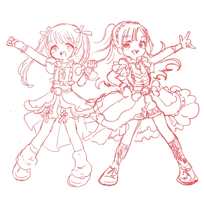 Qに参加させていただいときにバーーーッと下書き描いて完成できなかったやつだけどかわいいから見てください