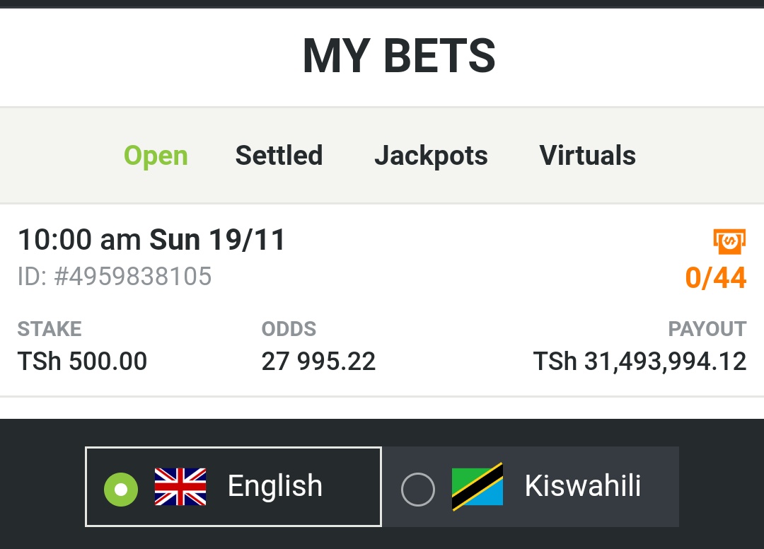 Wanangu wa matreni Chuma hiki hapa.

Odds 27k

TRENI LINAAMSHA LEO MPAKA Tarehe 2/12.

RETWEET nikupe code.