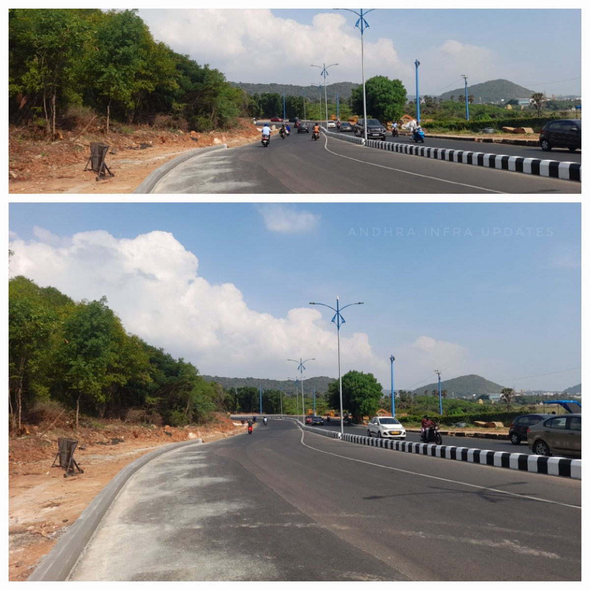Newly laid 80 ft double beach road from #Seethakonda Seaview Point to #Visakha Valley Jn  & Central Lighting works have been completed.

#Vizag
#AndhraPradesh
#AndhraRoads
#VizagRoads
#AndhraInfra
#Hyderabad

Source : Sudher