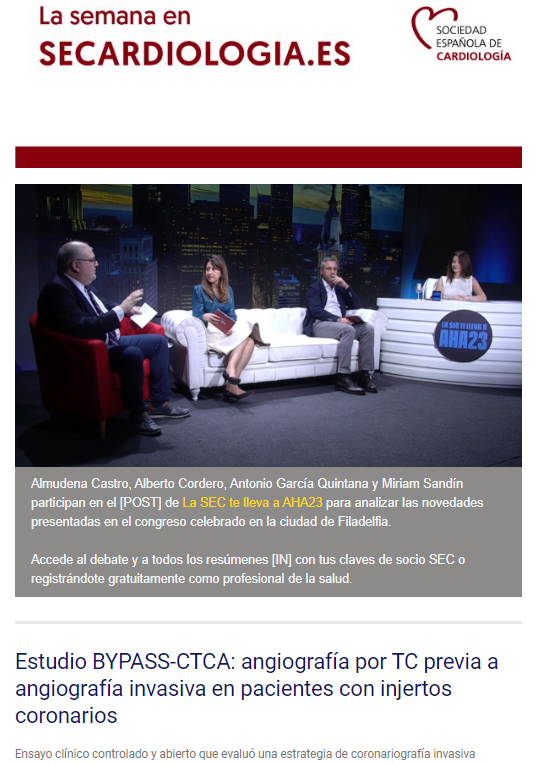 secardiologia's tweet photo. Entra en la newsletter semanal y ponte al día de los contenidos publicados en:
✔️#BlogSEC
✔️#BlogREC
✔️#CardioTV
✔️#laSECtelleva
🔗https://t.co/s73cGOlfFk https://t.co/0PtiBECRXI