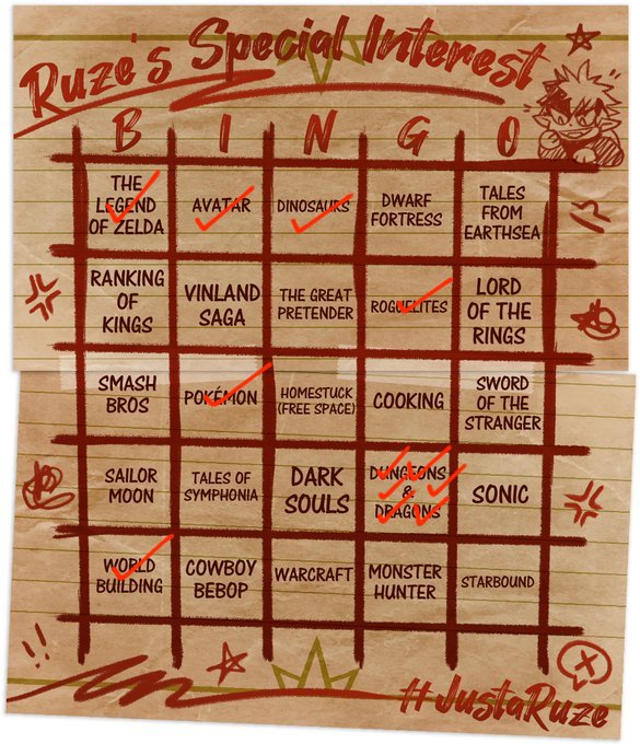 AkioryZ's tweet photo. No bingo 😔 #justaruze https://t.co/2Sb9GFZcXd