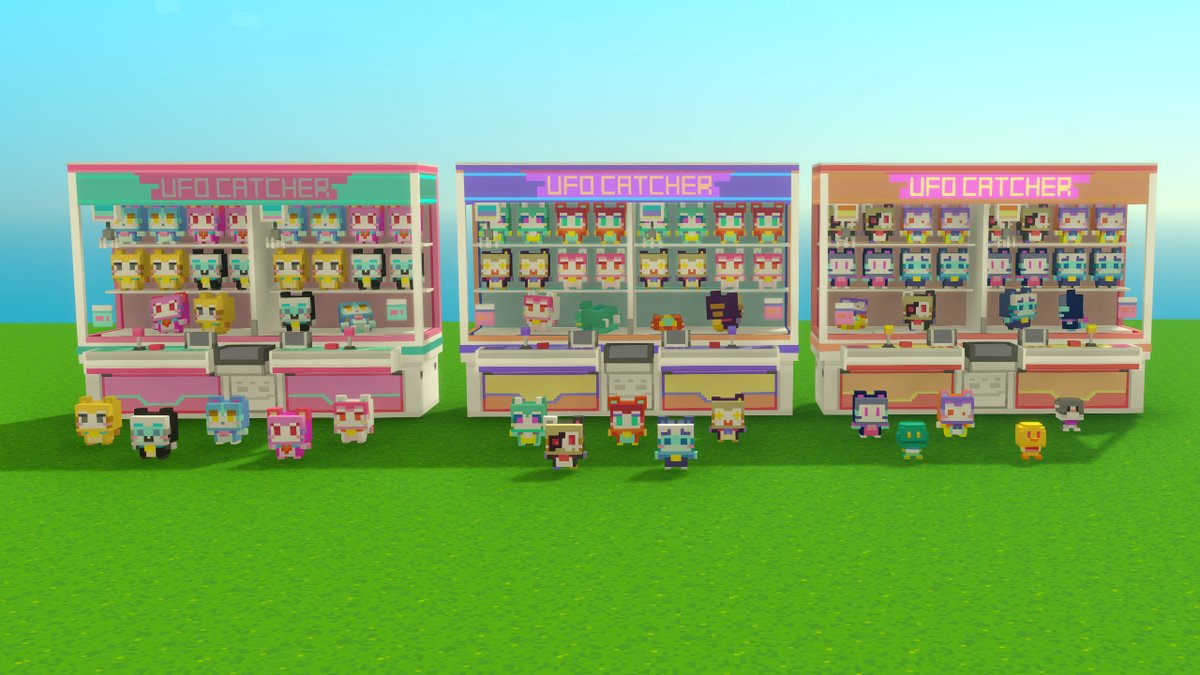EFT_theGame's tweet photo. #screenshotsaturday  One of our latest in-game assets - UFO catcher machines 👾

#indiegame #indiedev #Metaverse #sandbox https://t.co/BYSjW2rLbK