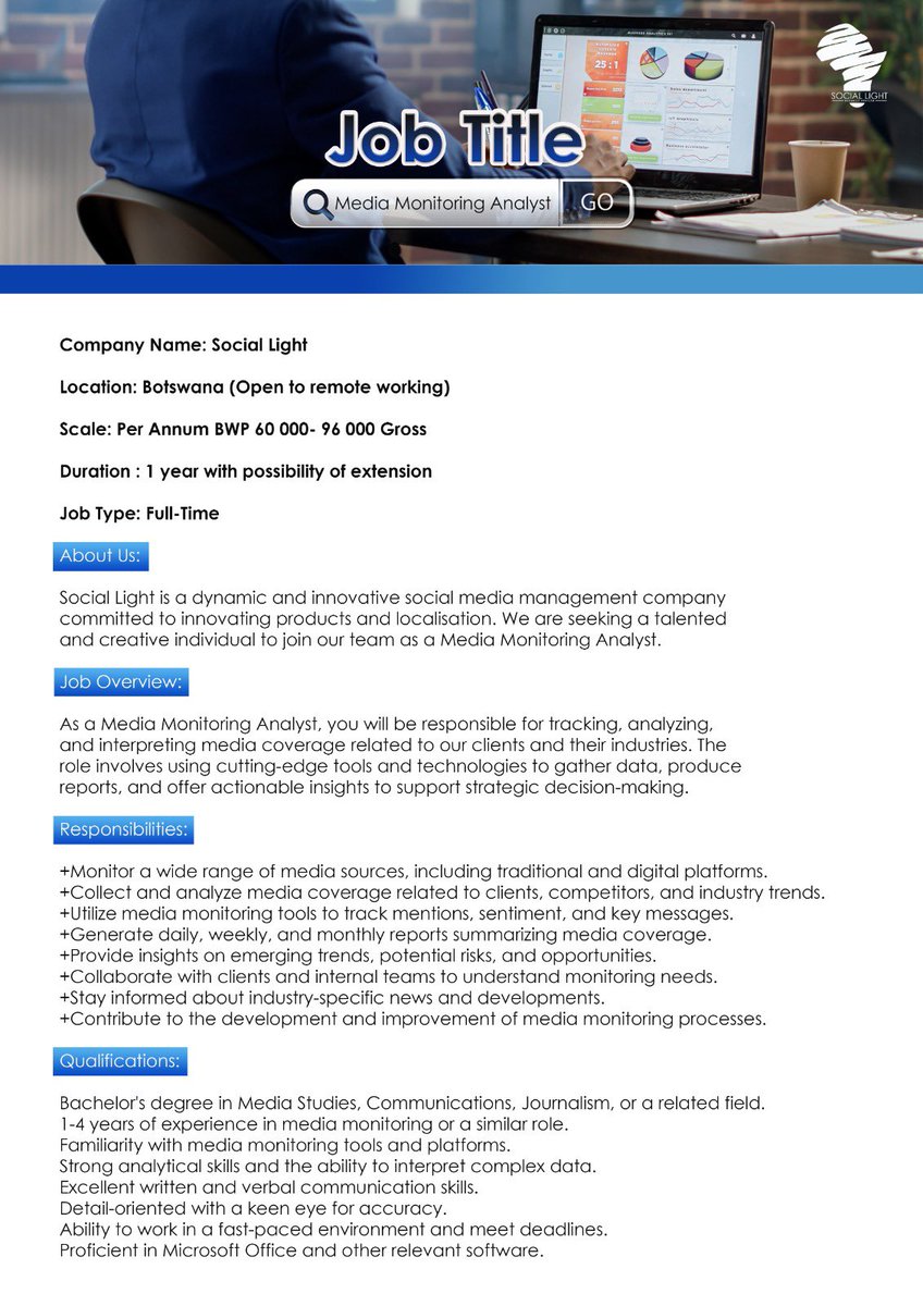 TonyDos1's tweet photo. Job alert kindly share to reach someone with right skill and talent #digital-analyst #jobalert https://t.co/oQgWqNSvrO