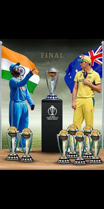 Best Wishes to Team India as they gear up for ICC world cup Final.

2011 की जीत, टीम इंडिया करेगी रिपीट !!

#INDvsAUSfinal #INDvsAUS #Worldcupfinal2023 #CWC2023Final #NarendraModiStadium #CheerForIndia