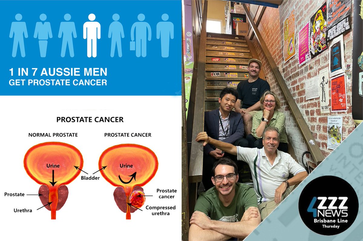 4zzznews's tweet image. It’s #Movember &amp;amp; #November is #ProstateCancerMonth so we have a Discussion with Dr Jenni Gunter @apcrcq , Alex Ngoo Research Clinician, Joseph Box Cafe Owner, &amp;amp; our own, Eliot of Brisbane Line - a victor of Stage 4 Prostate Cancer. LISTEN HERE&amp;gt;&amp;gt;bit.ly/47CeDQi