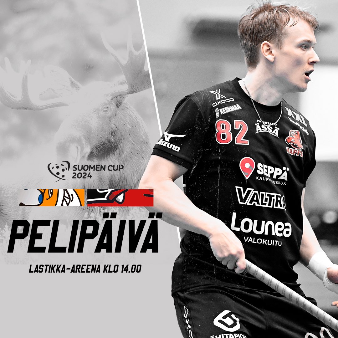Suomen Cup PELIPÄIVÄ!💥

⚔️ Läysä Salibandy, LFT
🕡 14.00
🏟️ Lastikka-Areena, Loppi

#happeefloorball #hirvirytke #oxdog #mizuno #jyväskylä #suomencup2023 #salibandy