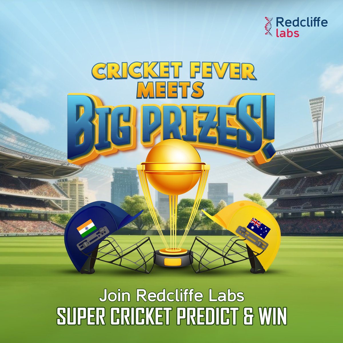 redcliffelab's tweet photo. Predict Winning Score & Win RedCash, #VIPMembership, #AmazonVouchers, #FreeFullBodyHealthCheckup!
T&C:
Winners announced: November 21
Health check-up available until: November 23
RedCash reward: ₹100 Redeemable during your next #healthcheckup.
#redcliffelabs #CricketWorldCup https://t.co/ql7dWwmzrg