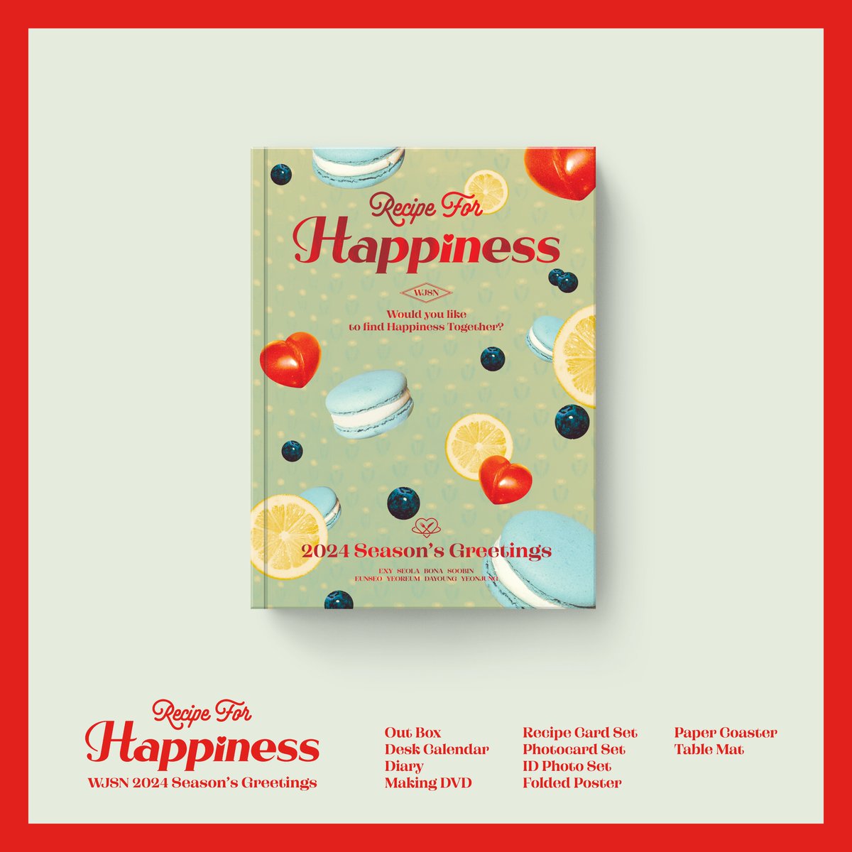 WJSN_Cosmic's tweet photo. [📢] 
우주소녀(WJSN) 2024 SEASON’S GREETINGS 
[Recipe For Happiness] 

COMING SOON

🧁 PRE-ORDER : 2023.11.20 (MON) 4PM

#우주소녀 #WJSN 
#2024SEASONSGREETINGS https://t.co/URQOpo0Eun