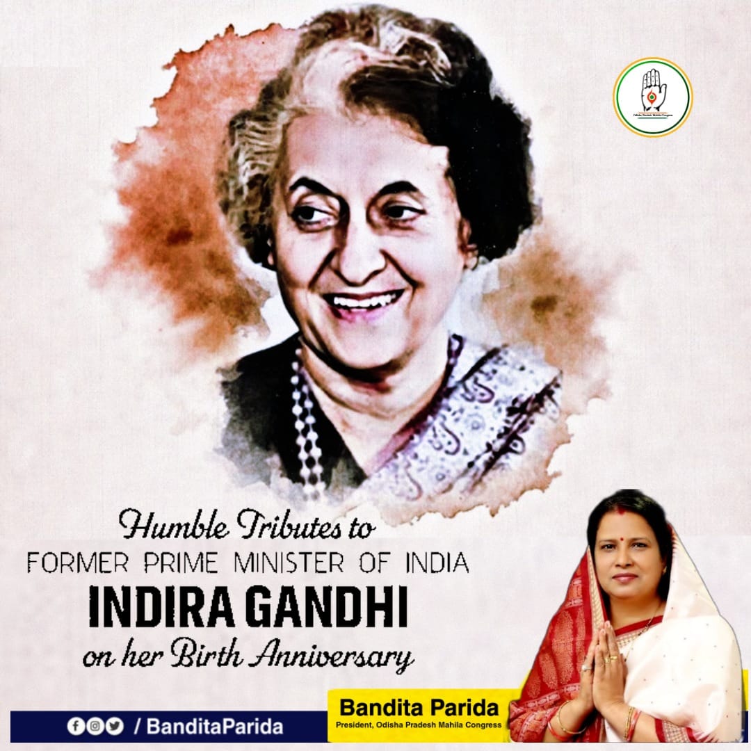 BanditaParida2's tweet photo. @dnetta @INCIndia @MahilaCongress Paying tribute&amp;remembering Iron Lady,great freeedom fighter,great stateswoman,visionary politician,former all India President of Indian National Congress Party cum 1st lady Prime Minister of India Bharat Ratna Late Indira Priyadarshini Gandhi on her 106th birth Anniversary. https://t.co/4YwQI66Qqz