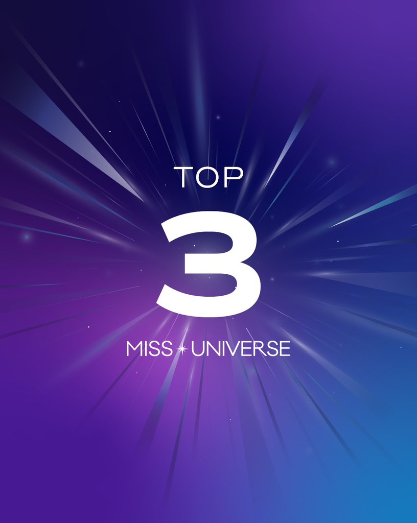 MissUniverse's tweet photo. We are down to the TOP 3!! 

One of these three delegates will be crowned the next MISS UNIVERSE!👑

#72ndMISSUNIVERSE #MissUniverse2023 https://t.co/EUYr4b13Vn