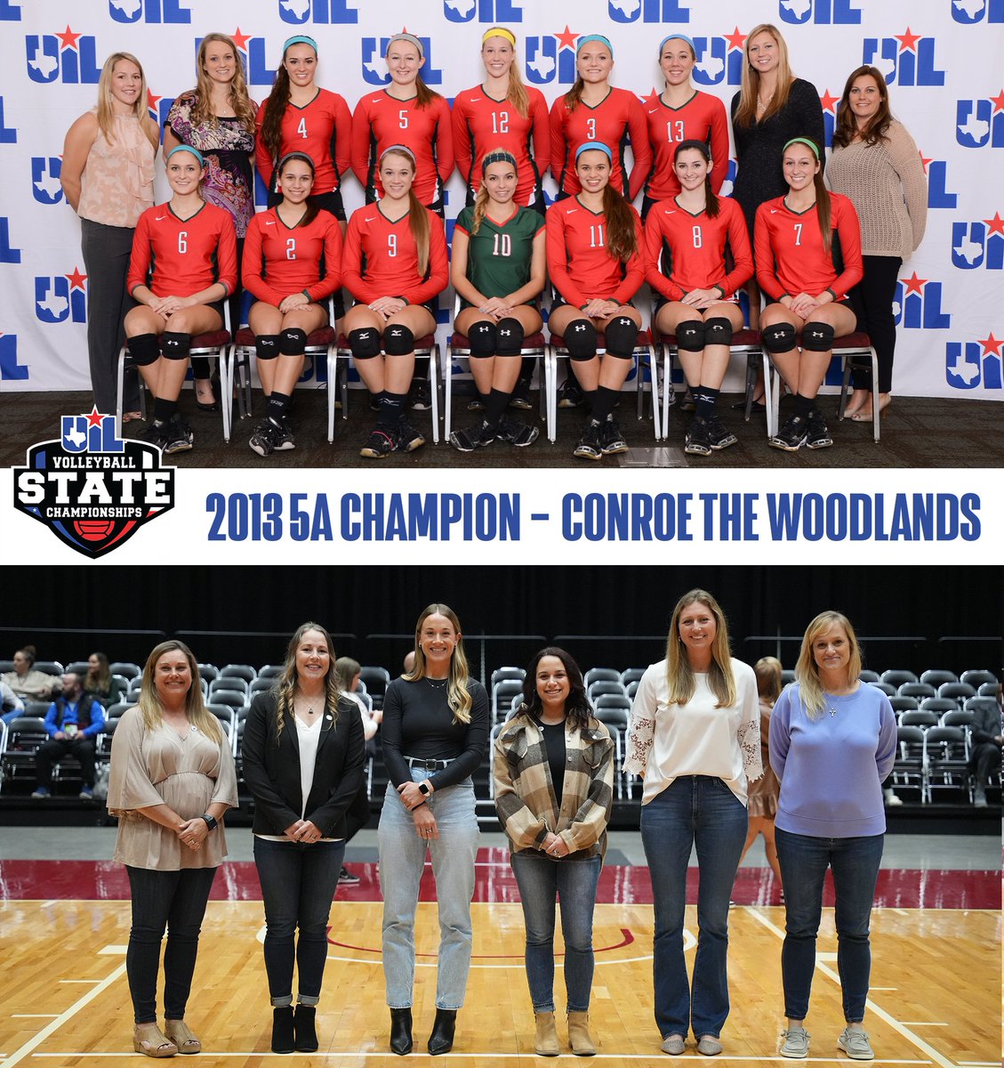 Texas UIL (@uiltexas) on Twitter photo Thank you to Conroe The Woodlands (<a href="/TWHSCISD/">The Woodlands High School, Conroe ISD</a>), 2013 Conference 5A Honor Team, for joining us at #UILState!
Celebrating the 10th anniversary of their UIL Volleyball State Championship.
#ThenAndNow Thank you to Conroe The Woodlands (<a href="/TWHSCISD/">The Woodlands High School, Conroe ISD</a>), 2013 Conference 5A Honor Team, for joining us at #UILState!
Celebrating the 10th anniversary of their UIL Volleyball State Championship.
#ThenAndNow