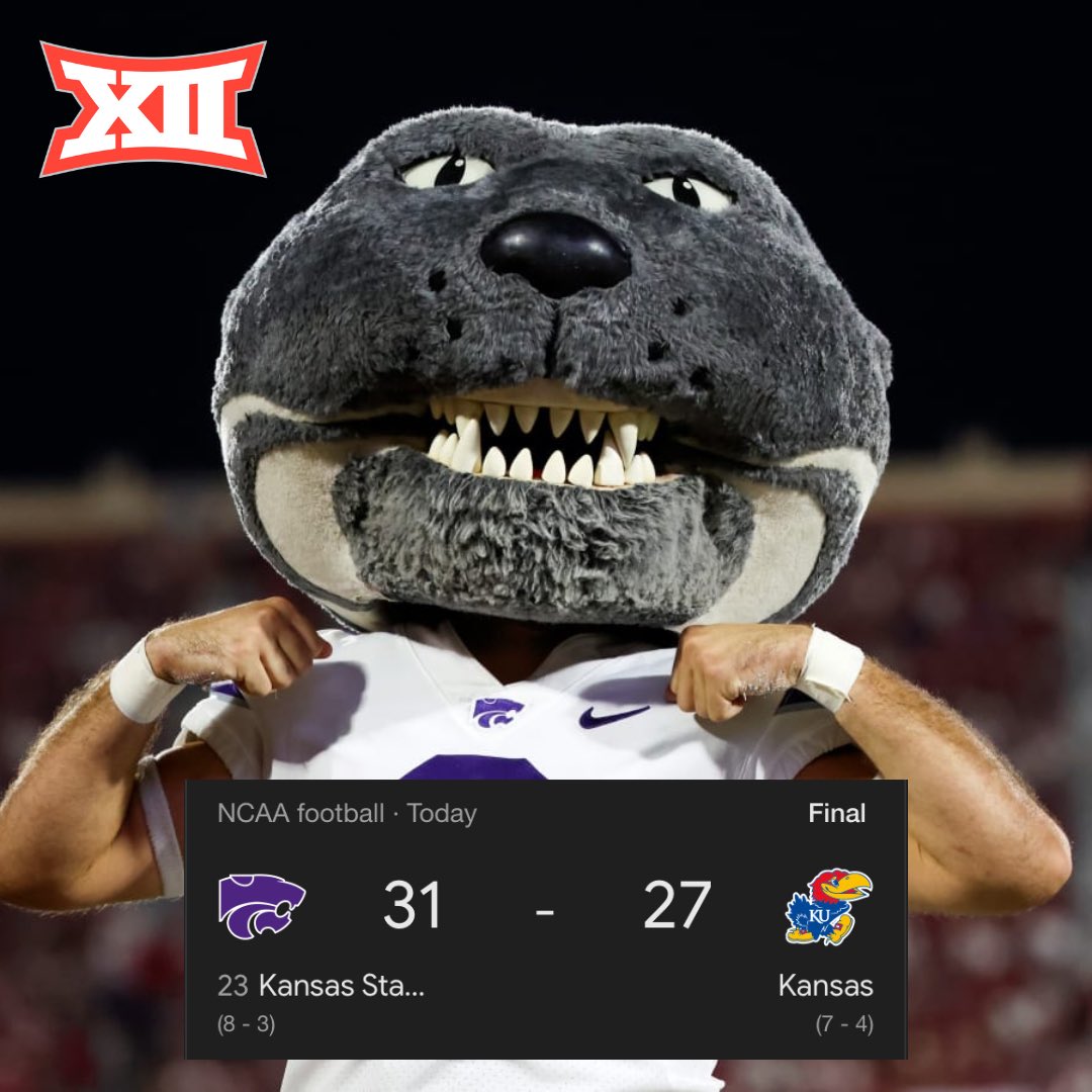 K State owns the state of Kansas in every sport until further notice. This felt good.