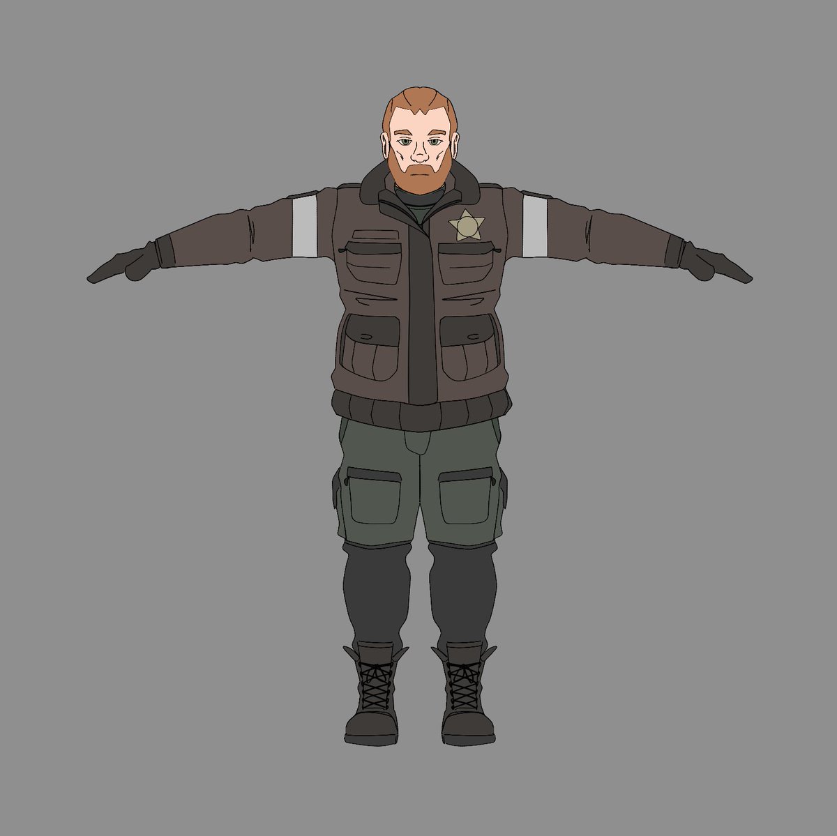 Tossatastic's tweet photo. Just a progress of the model sheet for a Character of a Horror Idea I have :) https://t.co/lmDQrKdAjg