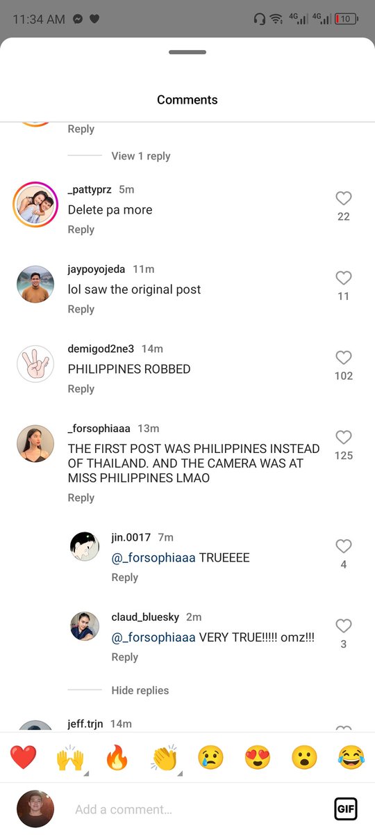 gnrjhnmnr's tweet photo. @ricjohndecino di ko sure teh if true 'to kanina, pero nagstalk ako sa missuniversosv, parang true nga https://t.co/VRdjMd16Du