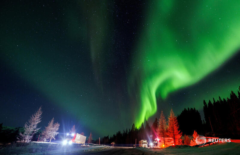 The Northern Lights, or Aurora Borealis, illuminate the night sky near Mo i Rana, Norway. More photos of the week: reut.rs/40JGQm0 📷 @LisiNiesner