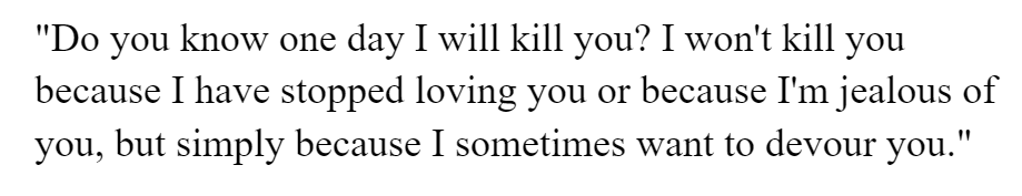 The average Dostoevsky reader, flirting: