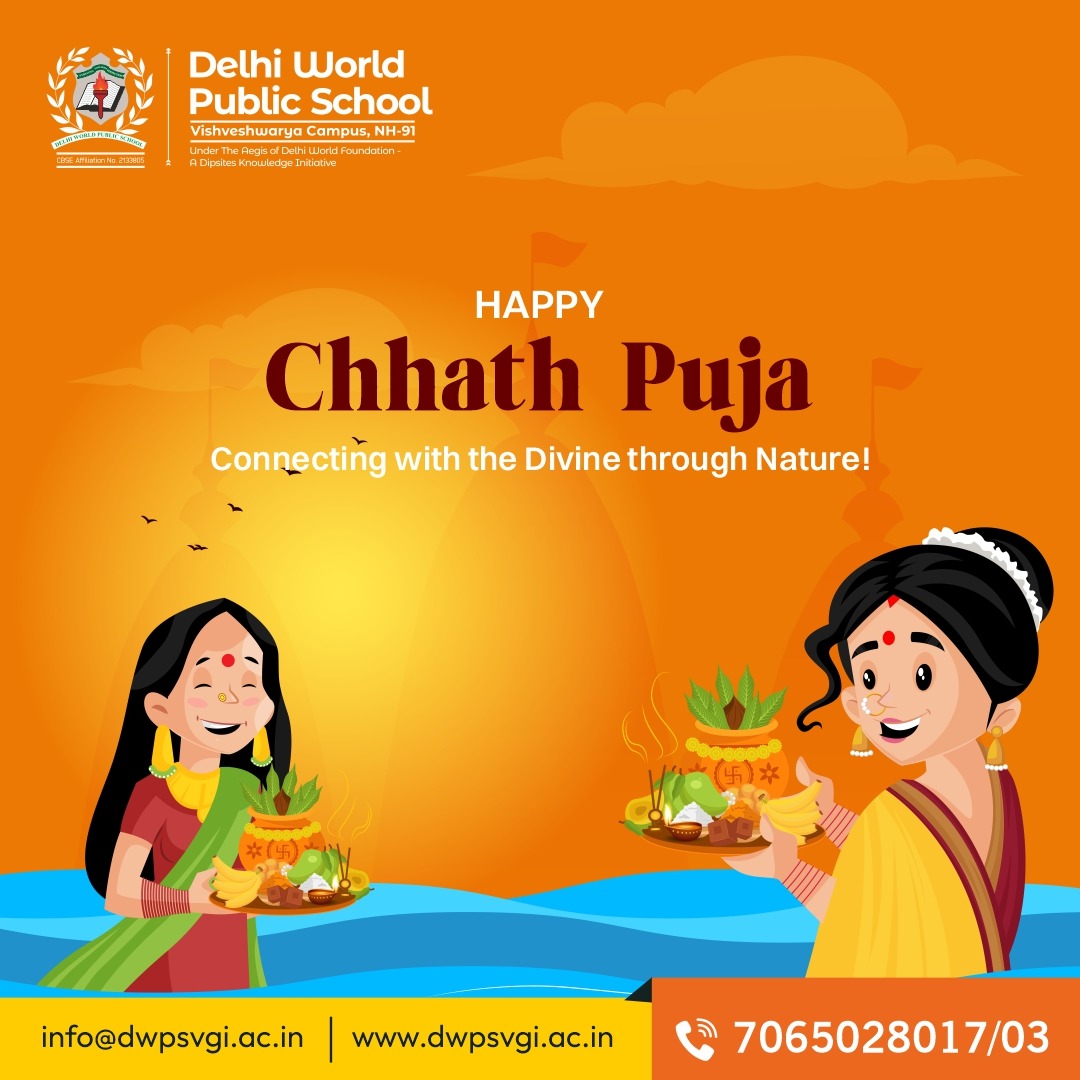 dwpsvgi's tweet photo. Chhath Puja stands as a testament to the enduring power of faith, the reverence for nature.

Delhi World Public School wishes that the divine light of Lord Surya guides you towards success and fulfillment.

#DelhiWorldPublicSchool #HappyChhathPuja #ChhathCelebration #ChhathGhat https://t.co/CPZgIDQbIl