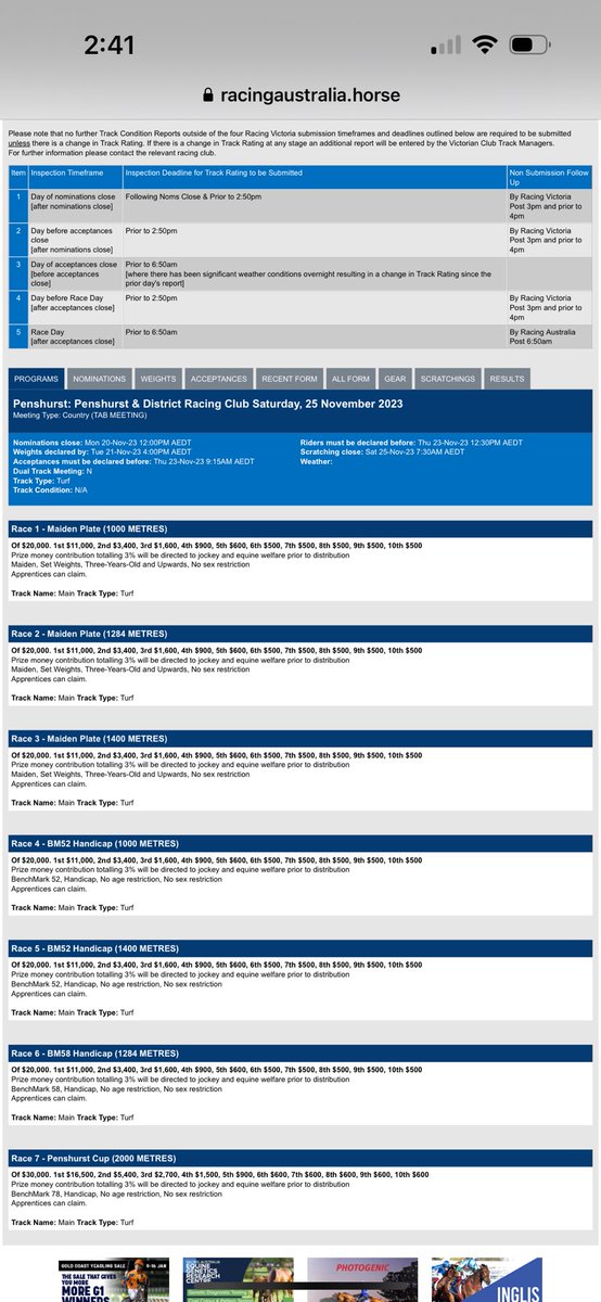 Penshurst & District Racing Club tweet media