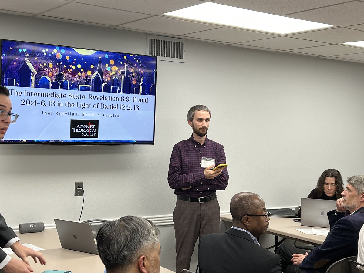 BohdanKuryliak's tweet photo. Today, I presented another our research at the Adventist Theological Society Annual Meetings: 'The Intermediate State: Rev 6:9-11 and 20:4-6, 13 in the Light of Dan 12:2, 13' by Bohdan Kuryliak and @KuryliakIhor .
#ATS23 #BookofRevelation https://t.co/yWuK3Q3eTb