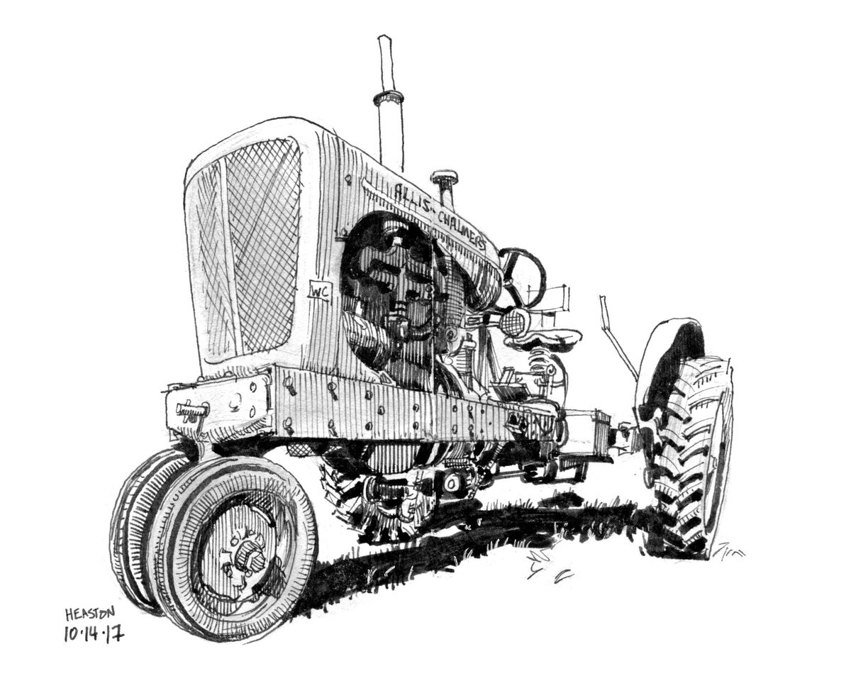 A thread of tractor sketches