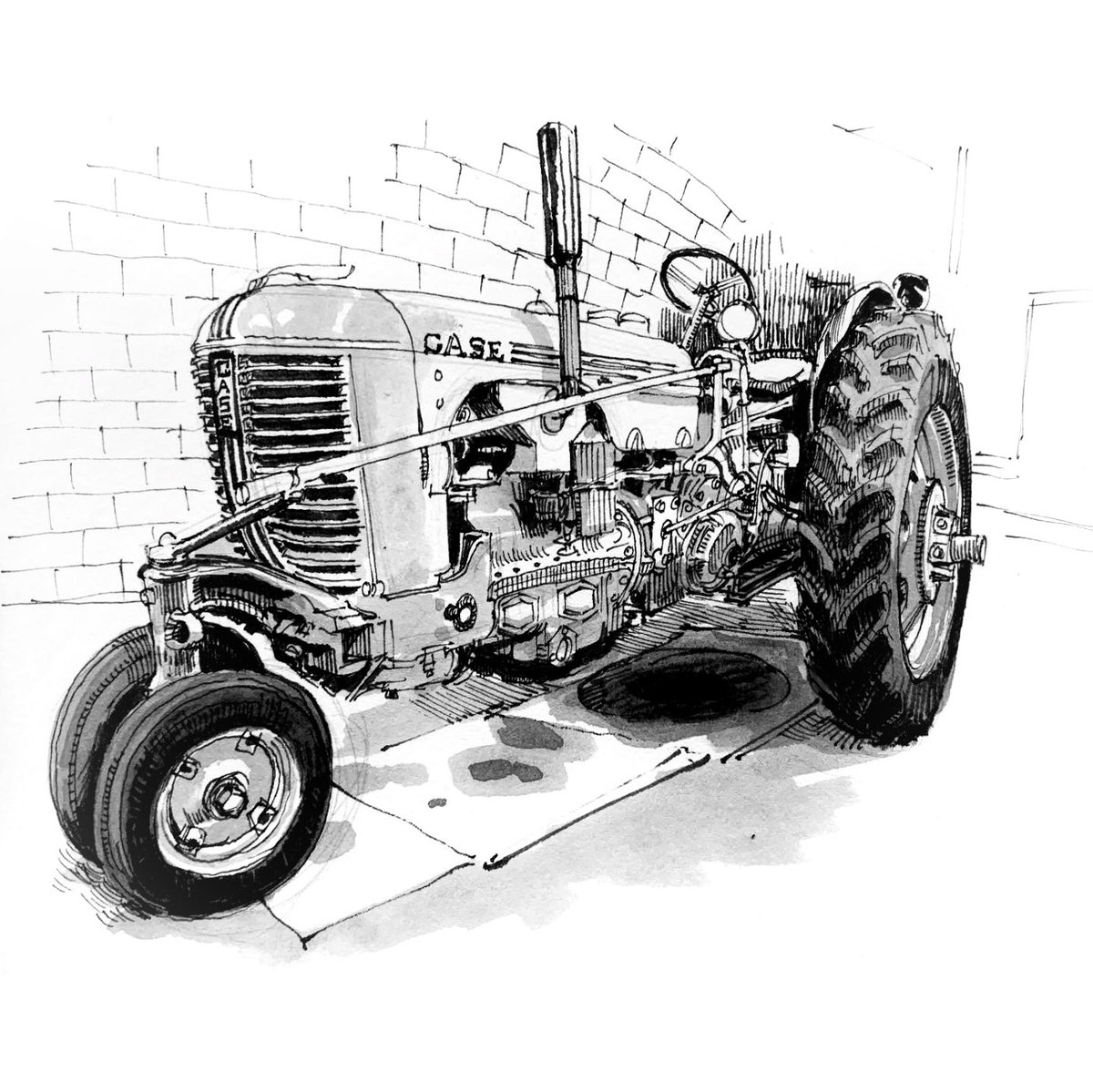 A thread of tractor sketches