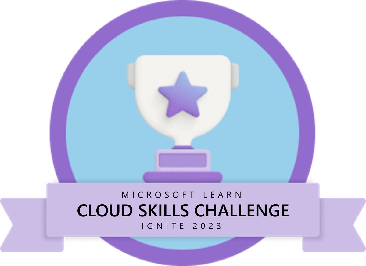 I recently completed the Microsoft Ignite: Generative AI with Azure OpenAI challenge. Happy to be celebrating this achievement and I hope it inspires you to start your own @MicrosoftLearn journey too! 
#CloudSkillsChallenge #Microsoft