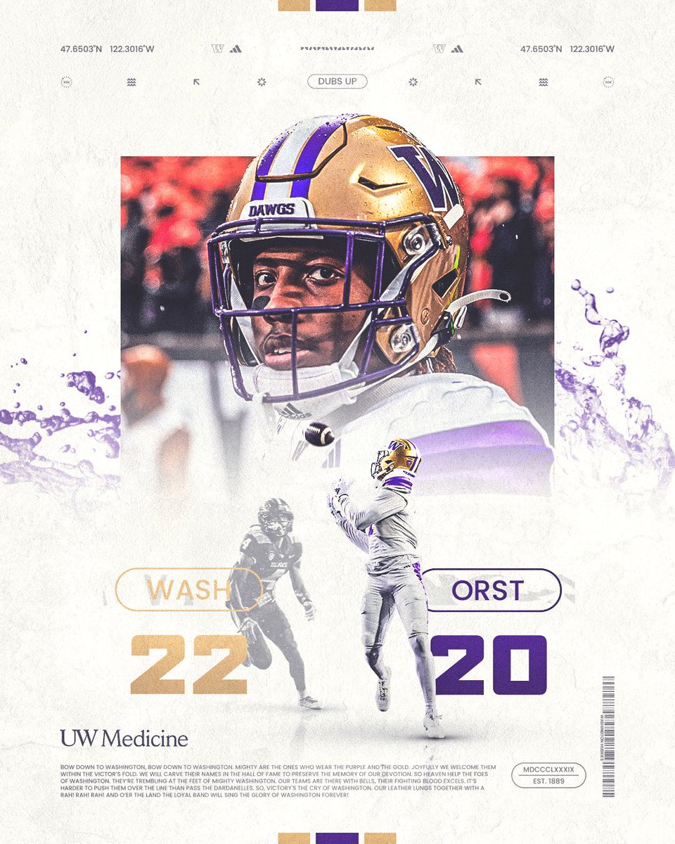 UW_Football's tweet photo. DUBS UP ‼️☔️🔥🚨 https://t.co/vxmqlTaoBR