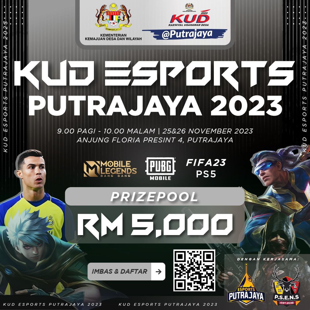 SenawangTV's tweet photo. Ayuh waghih yang berminat register sebelum 22 Nov 2023.

Link register - https://t.co/zNE61S9Nws

Pertanyaan lanjut - https://t.co/mqLrSAeRnA

🔺MLBB - RM2000
🔺PUGM - RM2000
🔺FIFA23 PS5 - RM1000

📍Anjung Flora Presint 4 Putrajaya
📅25 &amp; 26 November 2023
⏰10:00 AM - 10:00 PM https://t.co/3x9H9fgmCM