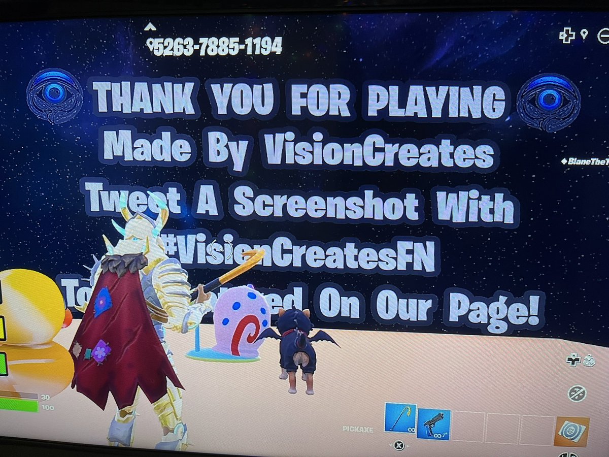 kingman11211's tweet photo. Spent 3 hours on this game with my friend so I’m not wasting my time by not posting a pic… #VisionCreatesFn https://t.co/OUTDuAFCFr