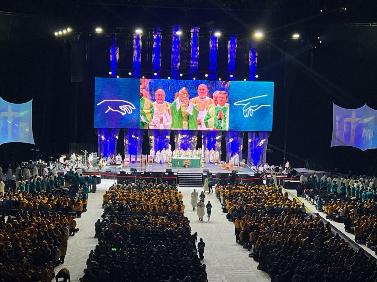 bctesche's tweet photo. Dr Brooke on the move… Powerful and Gracefilled moment to bring together our days @ncycofficial with @AOPS_Schools 
#MissionaryDisciple
#PassionatelyCatholic
#TogetherInMission https://t.co/96t66kezc3