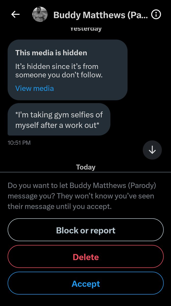See, I didn't even message you first yet you were definitely creep.