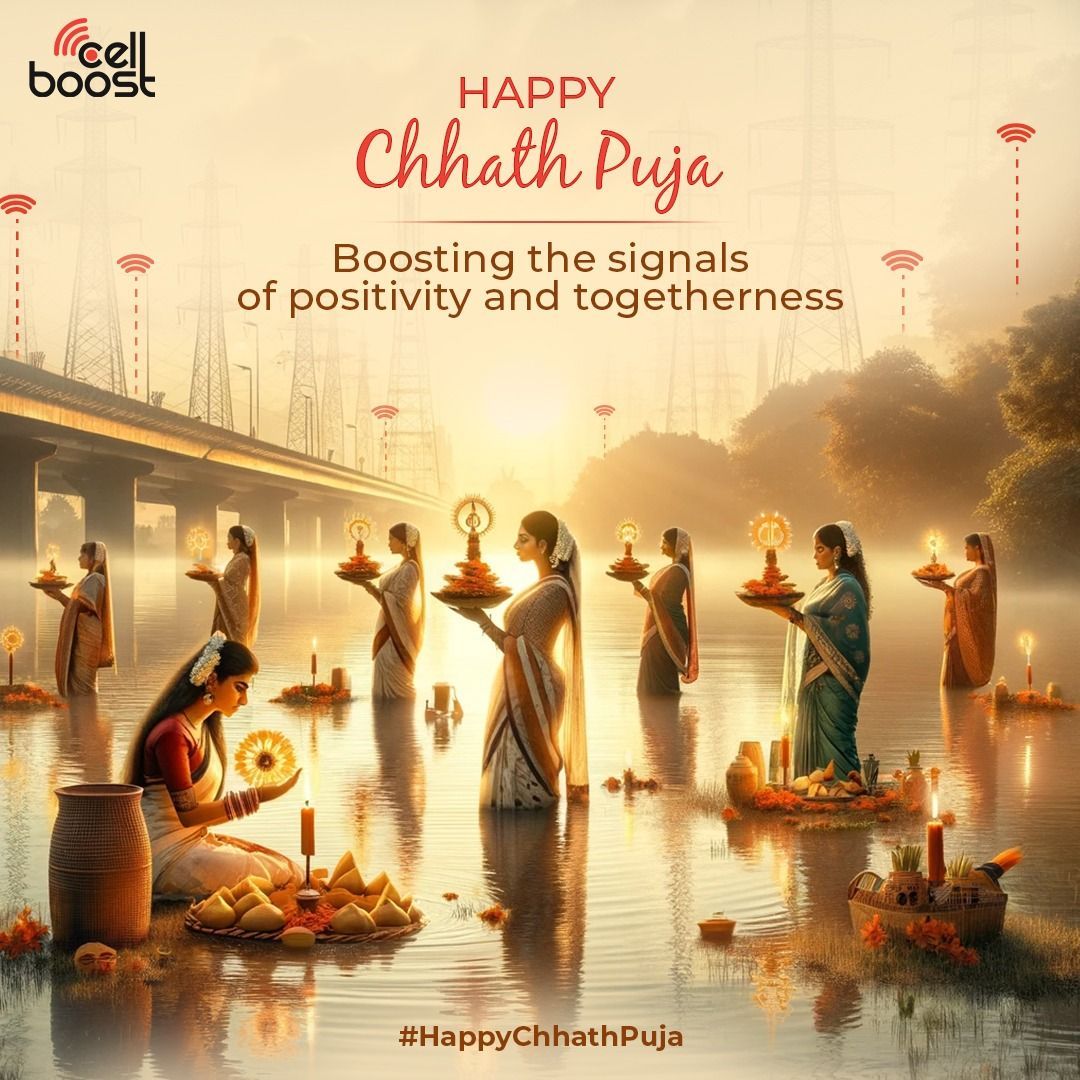CellboostIndia's tweet image. Bask in the divine glow of Chhath Puja—where positivity and unity amplify, resonating through your life's joyous symphony. 

#ChhathCelebrations #cellboost #seguro #mobilenetworks #dataconnectivity #mobilesignal #noweaksignal #network #data #signal #bigdata #connectivity