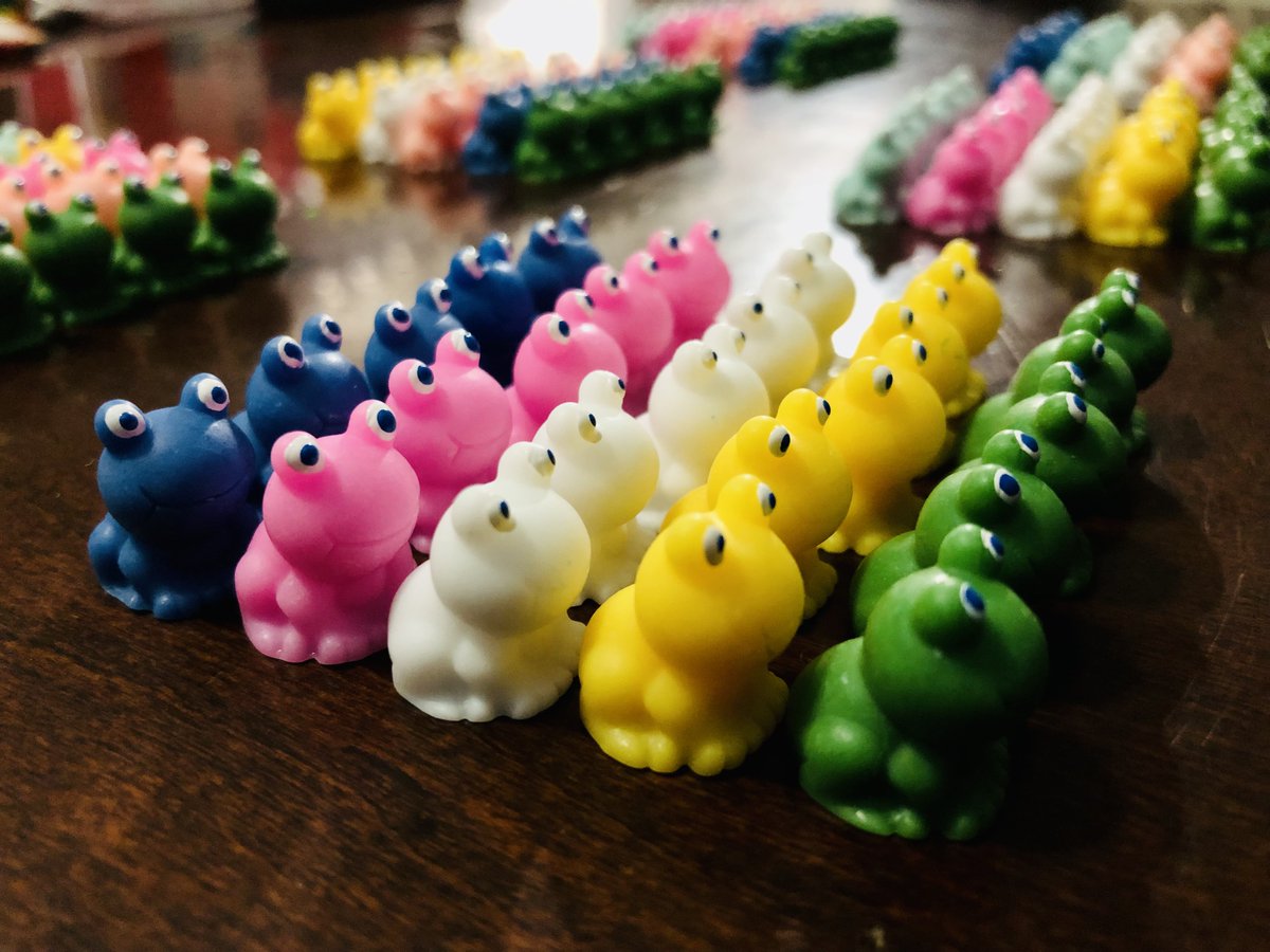 Froggos assemble!  #SkyRaisins #BoardGame #Prototype