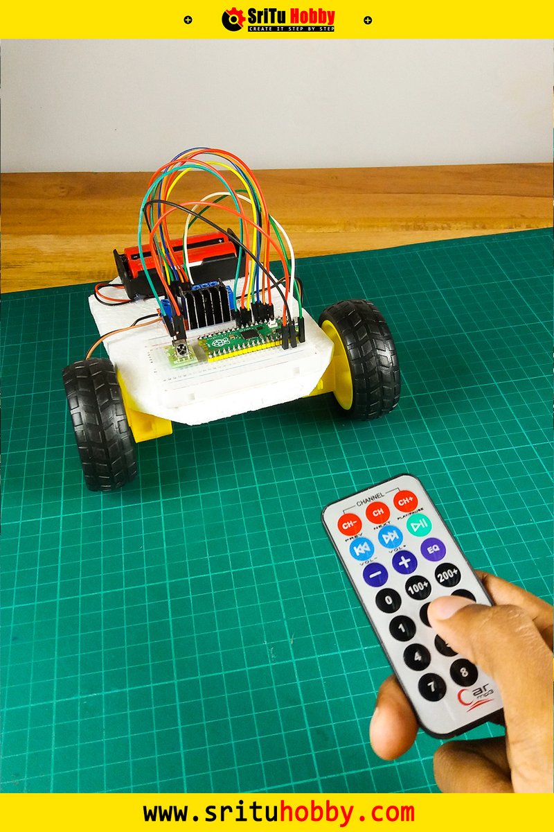 sritu_hobby's tweet image. IR Remote Control Car With Raspberry Pi Pico
👉More tutorials and projects on srituhobby.com
Our Shop srituhobby.com/shop
YouTube 👉youtube.com/c/SriTuTech_Sr…
Android App👉 play.google.com/store/apps/det…
 #Raspberry_Pi_Pico #SriTu_Hobby_App #SriTu_Hobby_Shop #Car