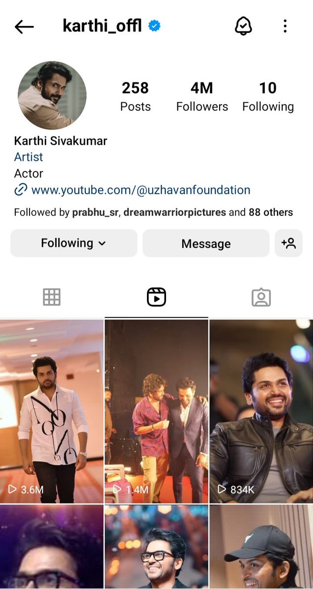 Our @Karthi_Offl Anna's Instragram page reached 4M.. ❤️
@prabhu_sr #Karthi #Karthi25 @Karthi_AIFC