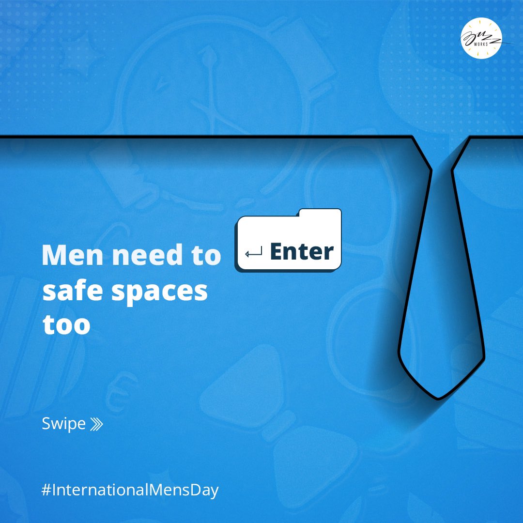BuzzWorksIndia's tweet photo. At Buzzworks, we recognise the need for a safe workspace. 

Men require spaces that help bring their best work to the ground and be sensitive, inspirational mentors, and more! 

This Men’s day, advocate for great spaces to work for all! 

#InternationalMensDay #BuzzWorks https://t.co/QMpFN9rXwY
