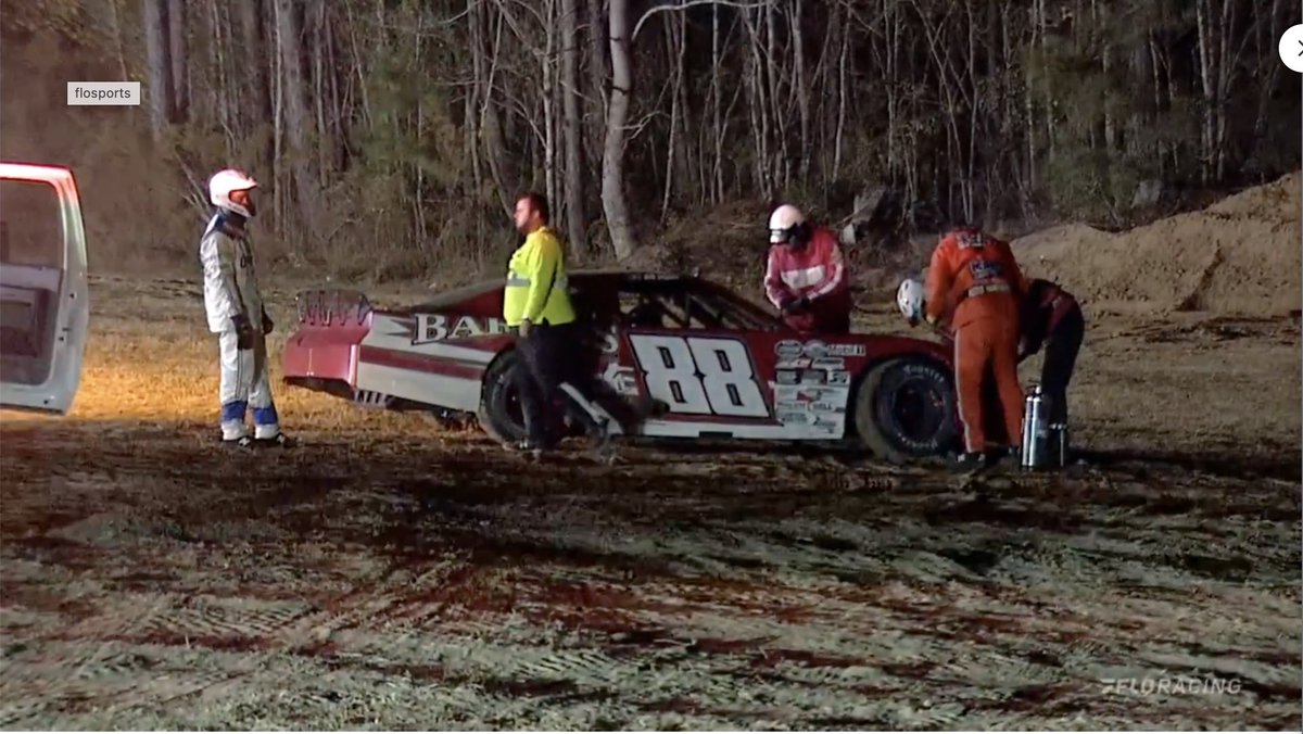 AlanCavanna's tweet photo. Out in the woods…never where you wanna be #SouthCarolina400 @FloRacing https://t.co/H51EZnbbfq