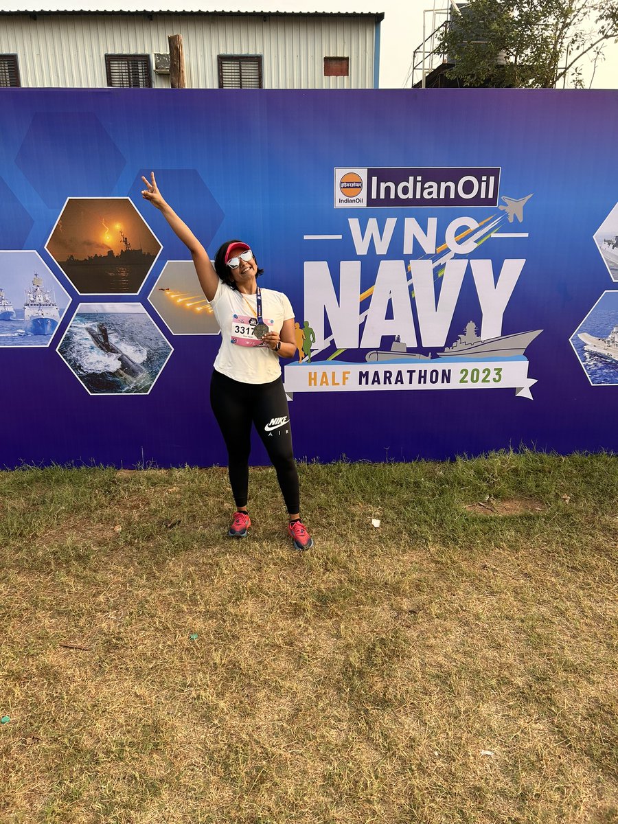 Another one done, how many more to go? 😂 Big thanks to the Indian Navy for organizing this run 🙌

Now I’m ready for the bigger event of the day 🇮🇳 vs 🇦🇺 #ICCCricketWorldCup23 

#running #runner #sport #endurancetraining #fitness #athlete