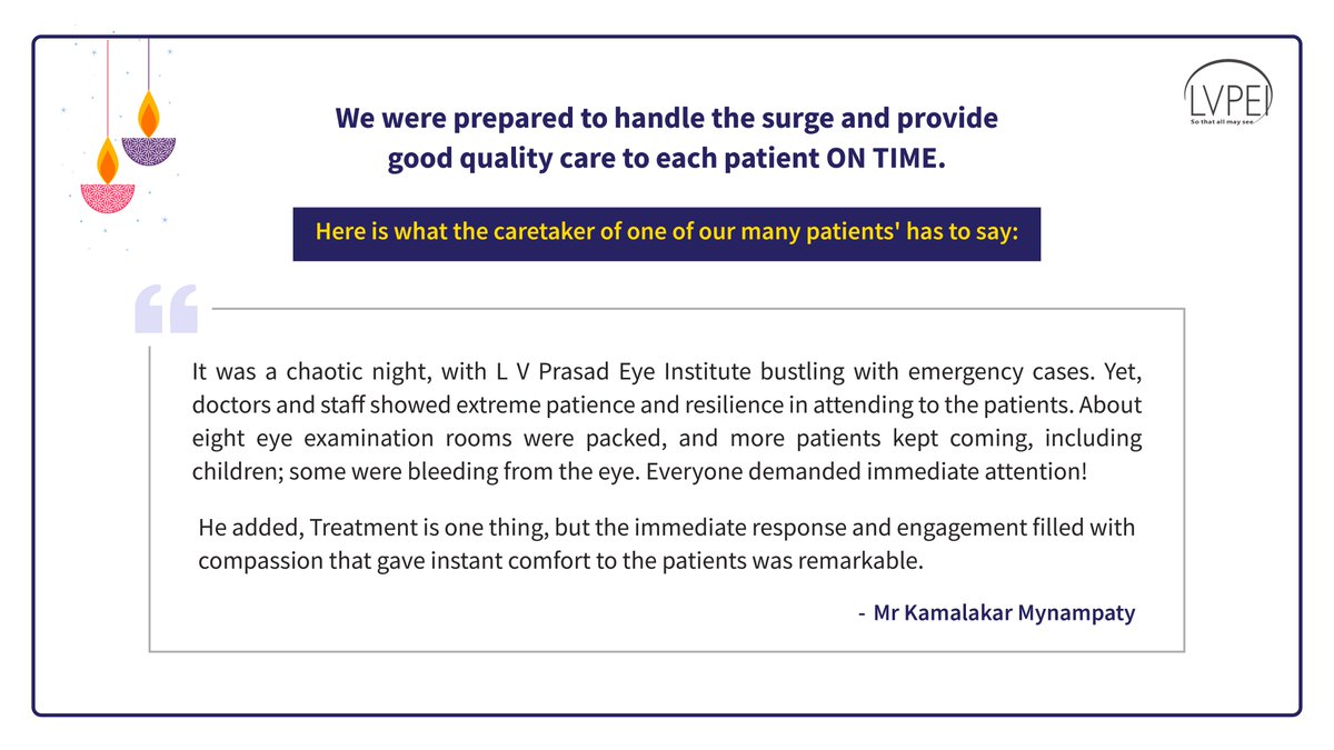 lvprasadeye's tweet photo. Empathy in Action: Navigating the Surge, Expressing #Gratitude, and Pledging for a Safer Diwali. #LVPEI's Diwali #EmergencyTaskForce Report reflects resilience, unity, and a commitment to compassionate care.

Let's strive for a joyful #Diwali without unintended consequences! https://t.co/F5l1yhqVCY