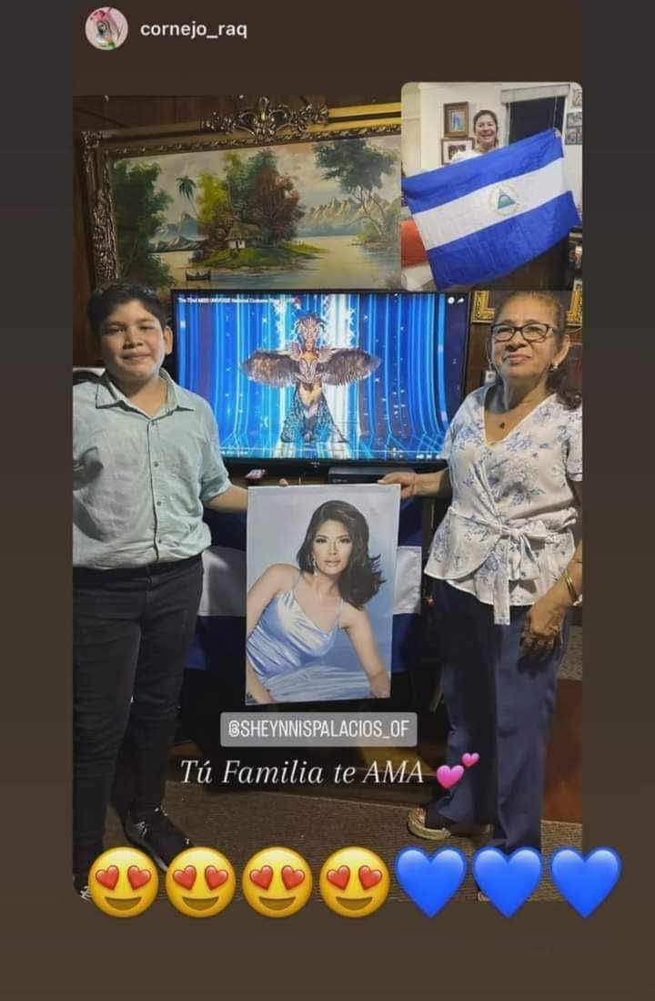 EntrelineasNoOf's tweet photo. La mamá de Sheynnis, MISS UNIVERSO. escribió: "Tu familia te ama" 
@ReporteNi https://t.co/0WmovDG3Wv
