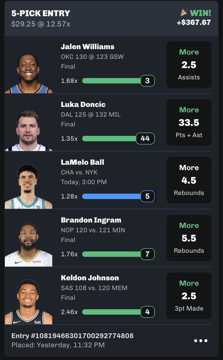 wryce2x's tweet photo. SO NOT ONE OF YOU JOINED IN ON MY ROBBERY @ChalkboardHQ? ๐ฅธ
CASHHHHH ITTTT! ๐ฐ๐ฟ๐งช
#2XPicks #BettingX #BettingTwitter #PlayerProps #NBA #NFL #PrizePicks #Underdog #PropBets https://t.co/yuIxUbfcOs