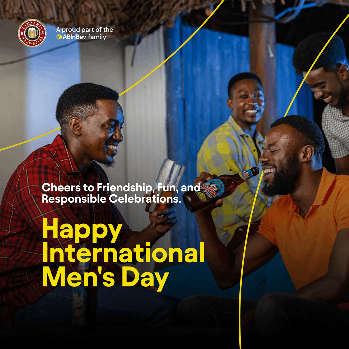 TblPlc's tweet photo. On International Men's Day, TBL celebrates men, their well-being, and unique qualities. 

We're dedicated to fostering connections, promoting responsible enjoyment, and caring for our community. 
 Happy International Men's Day!

#AFutureWithMoreCheers #TBL https://t.co/TZ7zAXPWdF